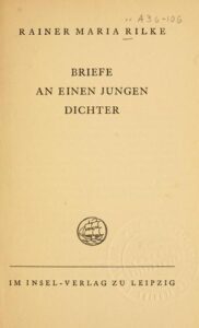 Portada de Cartas a un joven poeta de Rainer Maria Rilke