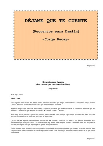 Portada de Déjame que te cuente de Jorge Bucay